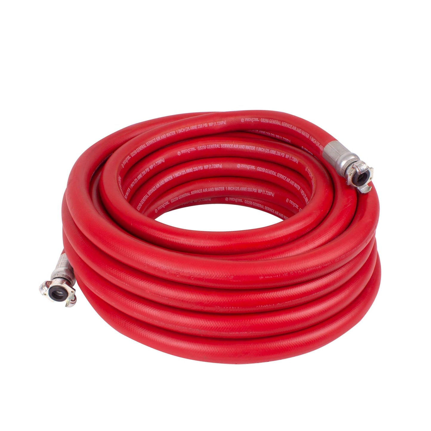 Standard Air Hose Assembly with Couplings - 1" ID x 50' (HT113)