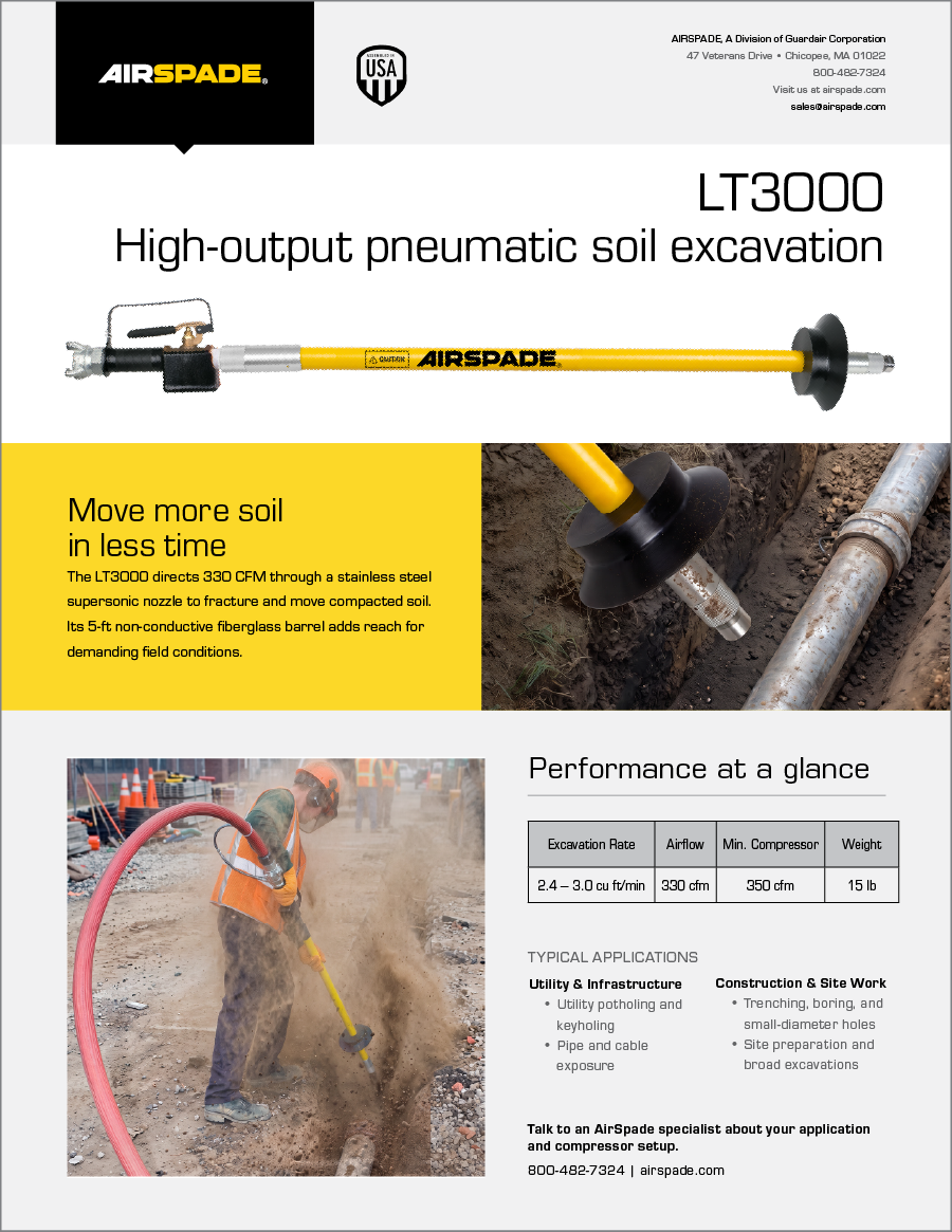 AirSpade 3000 Flyer Literature Thumbnail