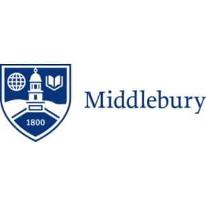 Middlebury logo with a blue emblem and text on a white background