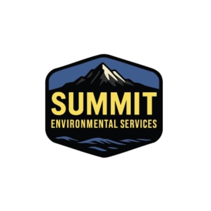 Summit Environmental Services logo with mountain design on a white background