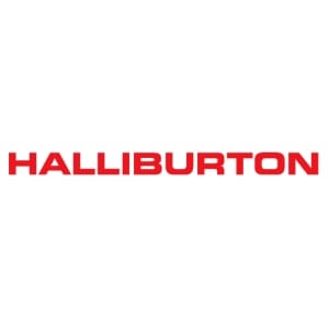 Halliburton logo in red on a white background