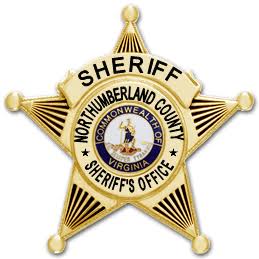 Gold star badge with 'Northumberland County Sheriffs Office' text on a white background