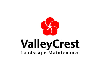 ValleyCrest Landscape Maintenance logo with a red flower-like symbol on a white background
