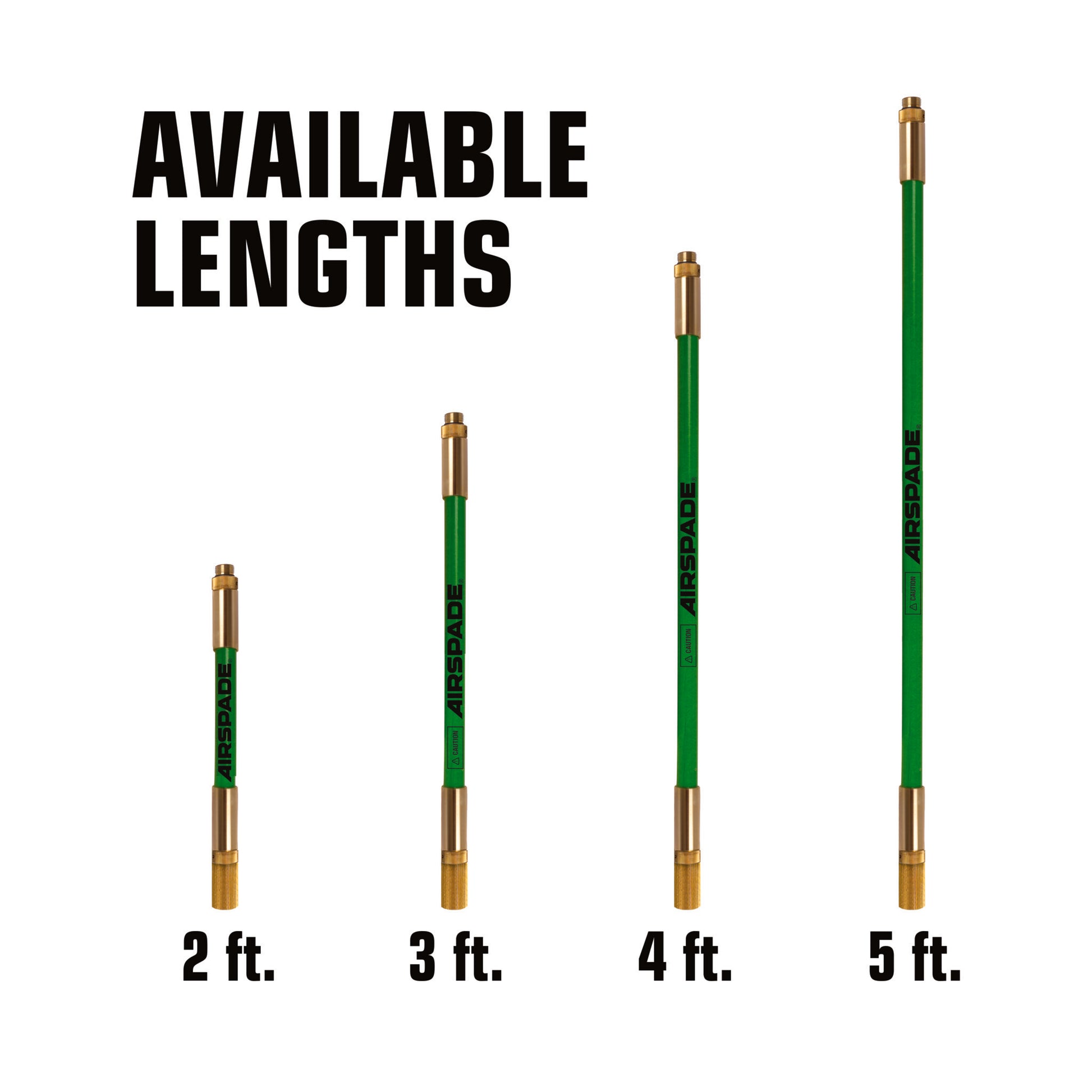 AirSpade 4000/5000 Utility Extension with Brass Coupler - Available Lengths