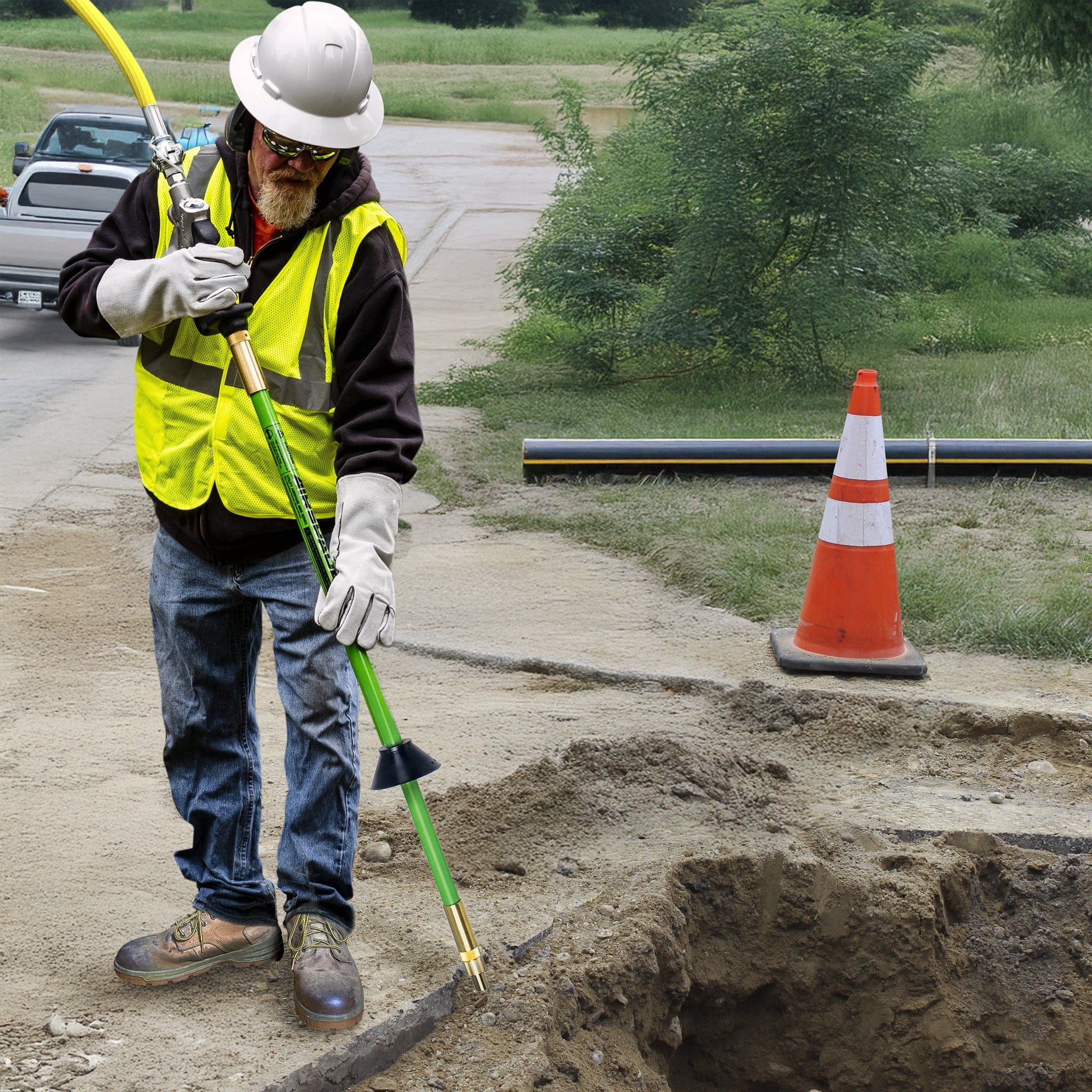 AirSpade 5000 Utility Tool in Use