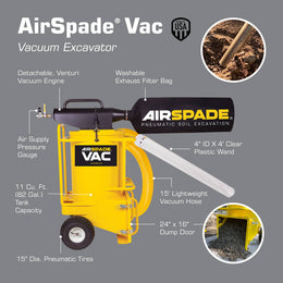 AirSpade Vac Vacuum Excavator - Standalone Specs & Features