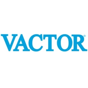 Blue 'Vactior' logo on a white background